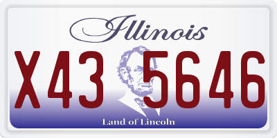 IL license plate X435646