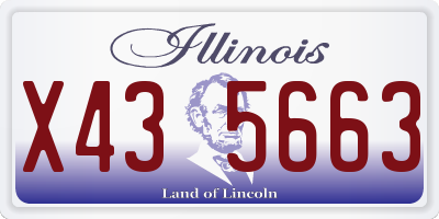 IL license plate X435663