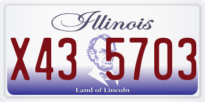 IL license plate X435703