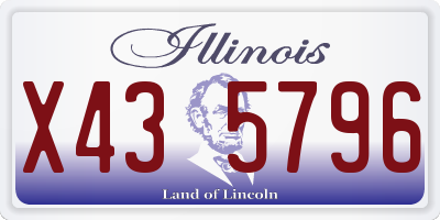IL license plate X435796