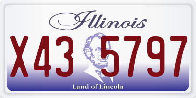 IL license plate X435797