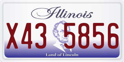 IL license plate X435856