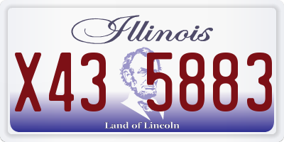 IL license plate X435883