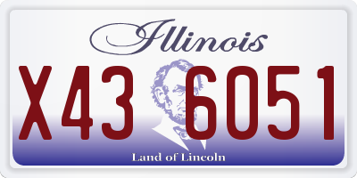 IL license plate X436051