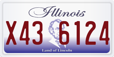 IL license plate X436124