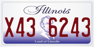 IL license plate X436243