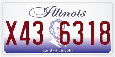 IL license plate X436318