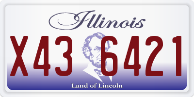 IL license plate X436421