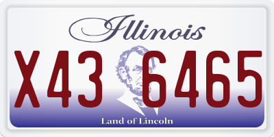 IL license plate X436465