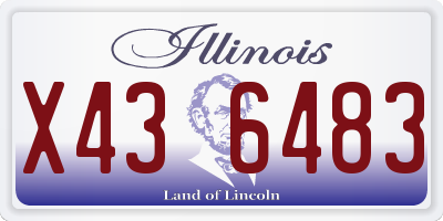 IL license plate X436483