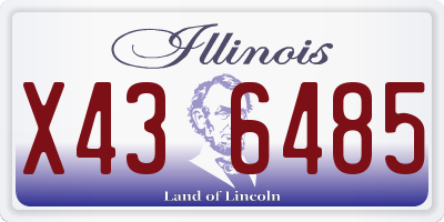 IL license plate X436485