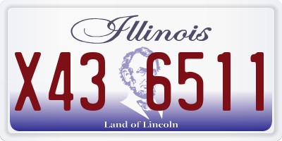 IL license plate X436511