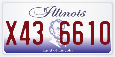 IL license plate X436610