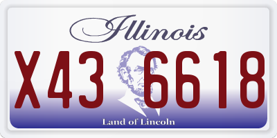 IL license plate X436618