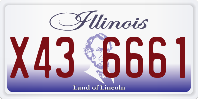 IL license plate X436661