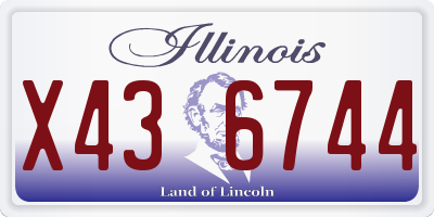 IL license plate X436744