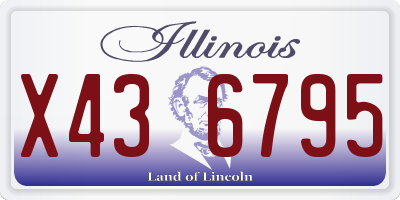IL license plate X436795