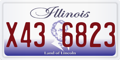IL license plate X436823