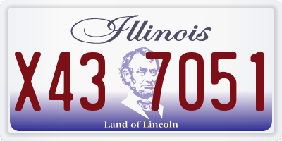 IL license plate X437051