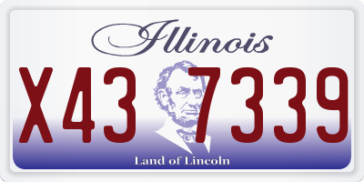 IL license plate X437339