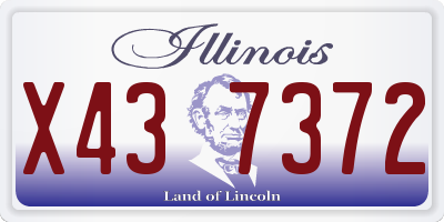 IL license plate X437372