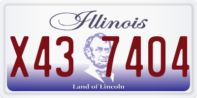 IL license plate X437404