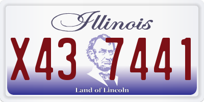 IL license plate X437441
