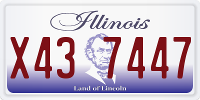 IL license plate X437447