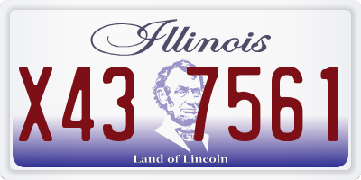 IL license plate X437561