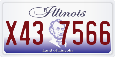 IL license plate X437566