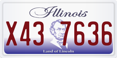 IL license plate X437636