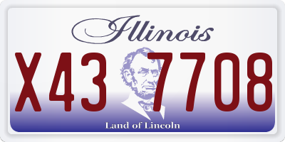 IL license plate X437708