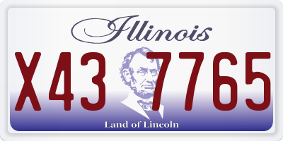 IL license plate X437765