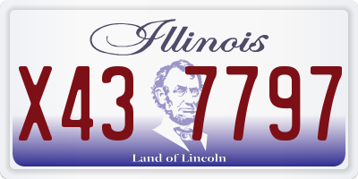 IL license plate X437797
