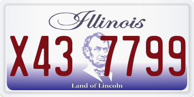 IL license plate X437799