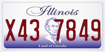 IL license plate X437849