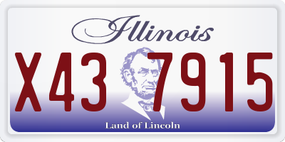 IL license plate X437915