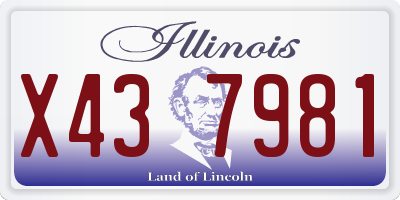 IL license plate X437981