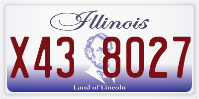 IL license plate X438027