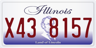 IL license plate X438157