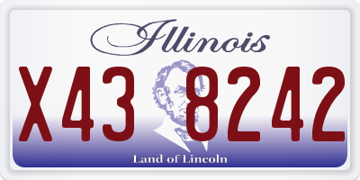 IL license plate X438242