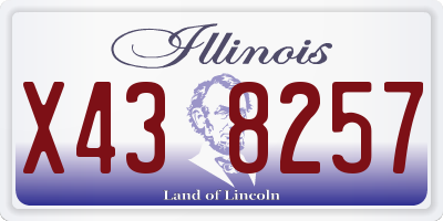 IL license plate X438257