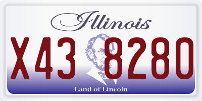 IL license plate X438280