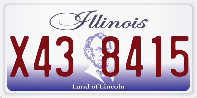 IL license plate X438415