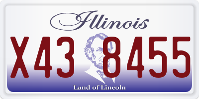IL license plate X438455