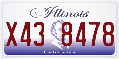 IL license plate X438478