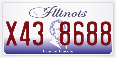 IL license plate X438688