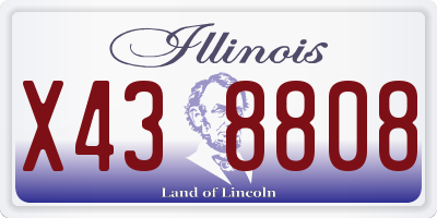 IL license plate X438808