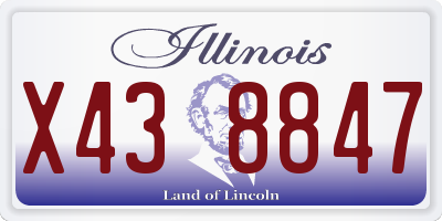 IL license plate X438847