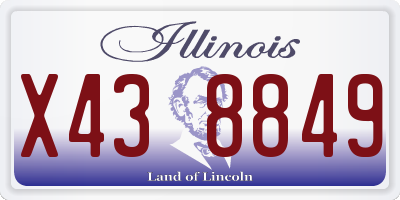 IL license plate X438849